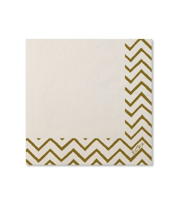 Tovaglioli Chevron Oro 33 x 33 cm 3 confezioni