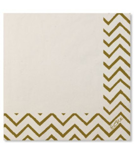 Tovaglioli Chevron Oro 33 x 33 cm 3 confezioni