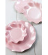 Piatti Piani di Carta a Petalo Rosa Perlato 27 cm