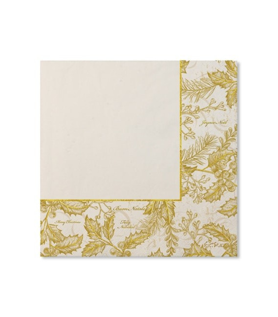 Tovaglioli Foglie Oro 33 x 33 cm 3 confezioni