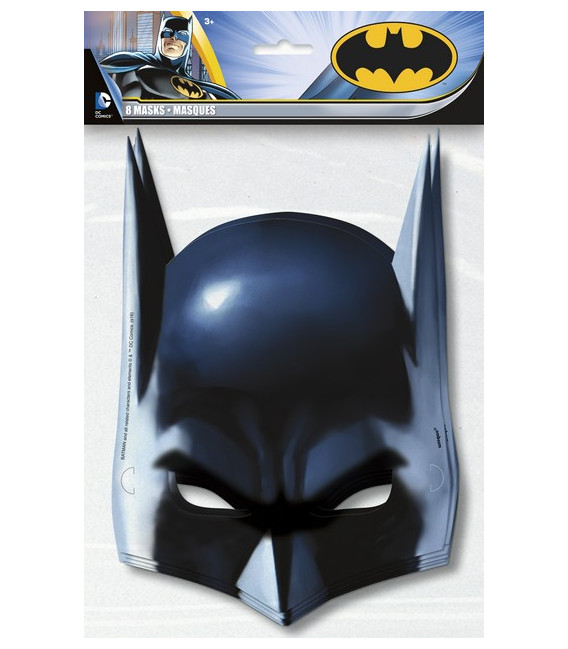 Maschera carta Batman 8 pz