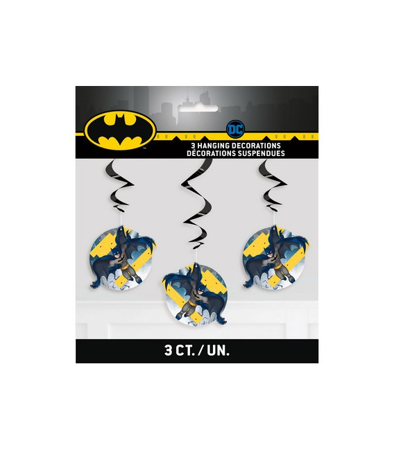 Set 3 pendenti swirl h. 66 cm Batman 3 pz