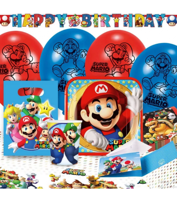 Super Mario Bros Party Set 60 Pz