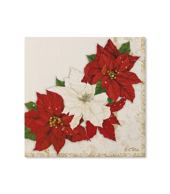 Tovaglioli Stella di Natale 33 x 33 cm