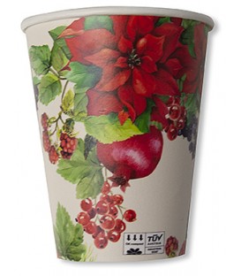 Bicchieri Compostabili Christmas Fruit 250 cc