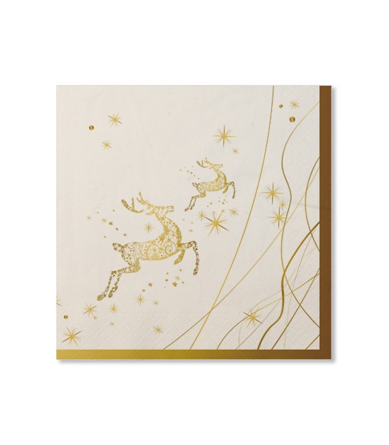 Tovaglioli Golden Christmas 33 x 33 cm