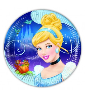 Piatto Piano grande di Carta 23 cm Cenerentola Disney