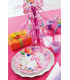 Piatti Piani di Carta Primo Compleanno Palloncini Rosa 27 cm 2 confezioni