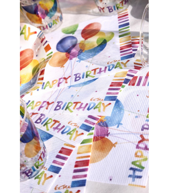 Tovaglioli Happy Birthday 33 x 33 cm 3 confezioni