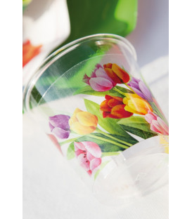 Bicchieri di Plastica 300 cc Tulipani Colorati 3 confezioni