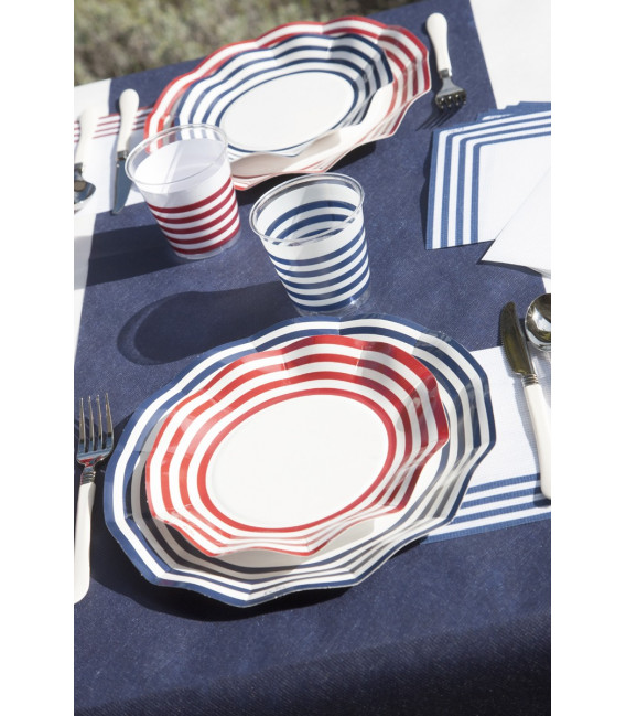 Bicchieri di Plastica Navy Blu 300 cc