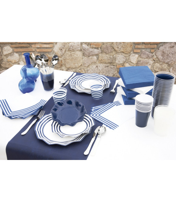 Bicchieri di Plastica Navy Blu 300 cc