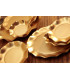 Piatti Fondi di Carta a Petalo Oro Metallizzato Satinato 18,5 cm