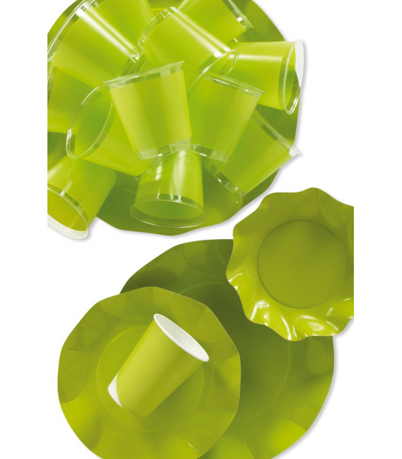 Bicchieri di Plastica Verde Lime 300 cc