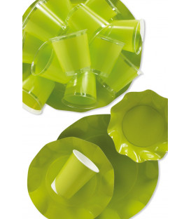 Bicchieri di Plastica Verde Lime 300 cc