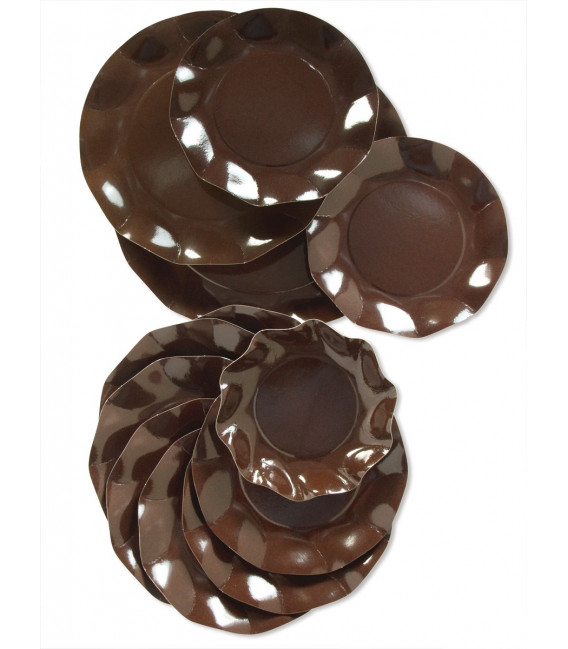 Bicchieri di Plastica Marrone Cioccolato 300 cc