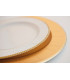 Piatti Piani di Carta a Righe Bordo Oro Classic Gold 27 cm