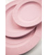 Piatti Fondi di Carta Opaco a Righe Rosa Quarzo 25,5 cm