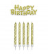 PME Candeline e Happy Birthday Dorate 17 Pz