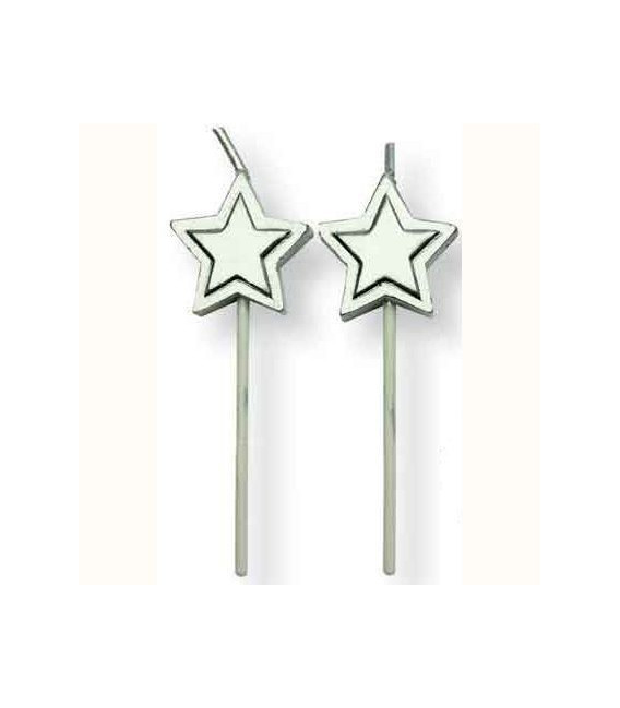 Candeline Stelle Argento 8 Pz PME