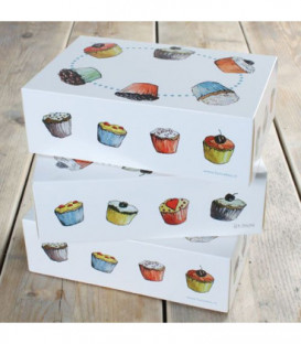 Box 6 Cupcakes 24 x 16 x 8 cm e Inserto 3 Pz FunCakes