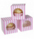 Box 1 Cupcake a righe Rosa 3 Pz House of Marie