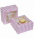 Box 4 Cupcake a righe Rosa 2 Pz House of Marie