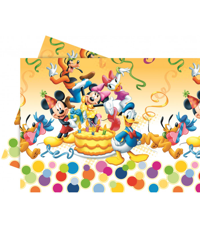 Tovaglia In Plastica 1 X 180 Cm Mickey Mouse Buon Compleanno Disney