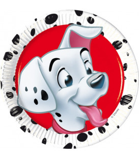 Piatto Piano Piccolo di Carta 20 cm La Carica dei 100 e 1 Dalmata Disney