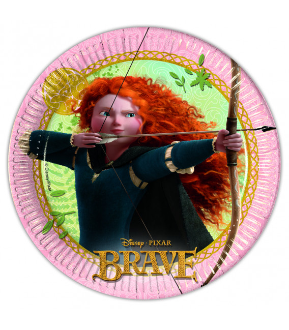 Piatto Piano Piccolo di Carta 20 cm Brave Disney Pixar