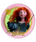 Piatto Piano Grande di Carta 23 cm Brave Disney Pixar