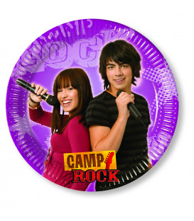 Piatto Piano di Carta Piccolo 20 cm Camp Rock Disney Channel