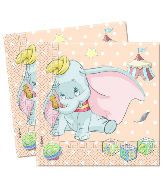 Tovaglioli 33 x 33 cm 2 Veli Dumbo Baby Disney 1 confezione