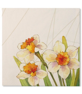 Tovaglioli Floreali Narcisi 33 x 33 cm 3 Confezioni