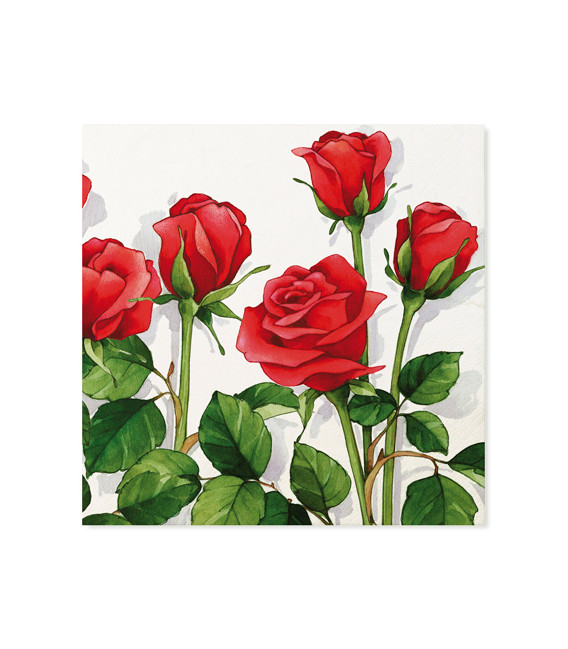 Tovaglioli Rose Rosse 33 x 33 cm 3 confezioni