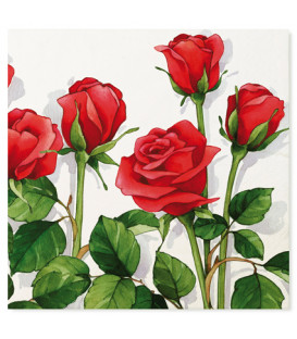 Tovaglioli Rose Rosse 33 x 33 cm 3 confezioni