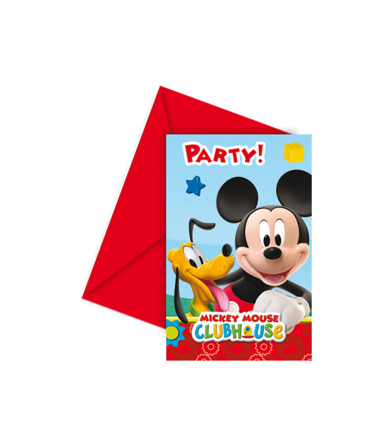 Biglietti Inviti Compleanno Club House PlayFul Mickey Mouse Disney