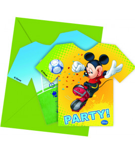 Biglietti Inviti Compleanno Mickey Mouse Goal Team Disney