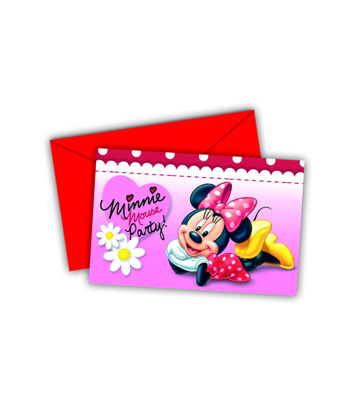 chiudipacco Feste Compleanno Bimba inviti Biglietti dauguri Ingrosso e Risparmio 10 Biglietti con sagoma di Minnie Ballerina in cartoncino Rosa e Glitter Dorati Disney