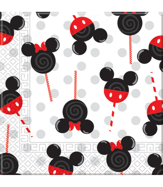 Tovaglioli 33 x 33 cm 3 Veli Mickey e Minnie Candies e Lollipops Disney