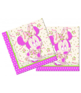 Tovaglioli 33 x 33 cm 2 Veli Minnie Vintage Disney 3 Pz