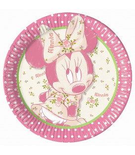 Piatto Piano Grande di Carta 23 cm Minnie Vintage Disney