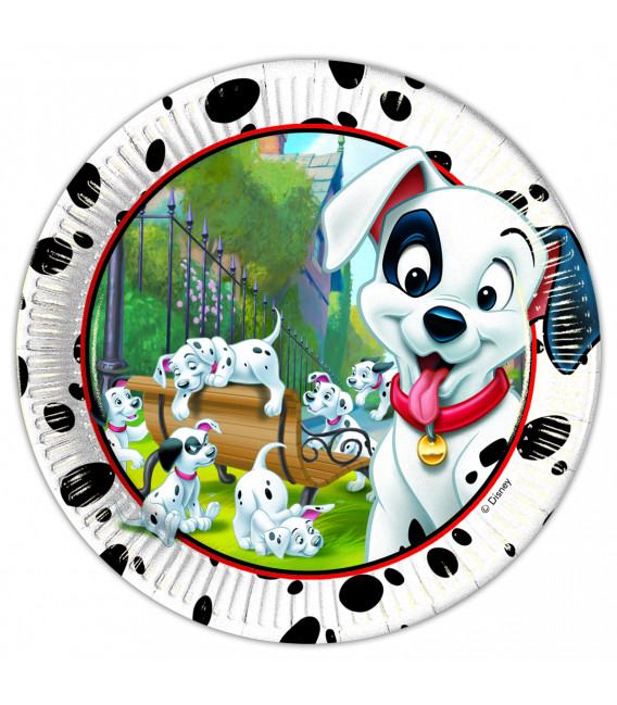 Piatto Piano Grande di Carta 23 cm La Carica dei 100 e 1 Dalmata Disney