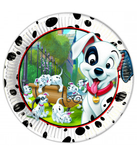 Piatto Piano Grande di Carta 23 cm La Carica dei 100 e 1 Dalmata Disney