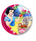 Piatto Piano Piccolo di Carta 20 cm Biancaneve Colour Disney