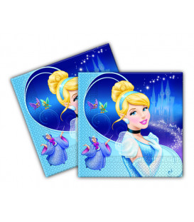 Tovagliolo 33 x 33 cm 2 Veli Cenerentola Disney 3 Confezioni