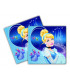 Tovagliolo 33 x 33 cm 2 Veli Cenerentola Disney 3 Confezioni