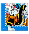 Tovagliolo 33 x 33 cm 2 Veli Donald Duck 3 Pz Disney