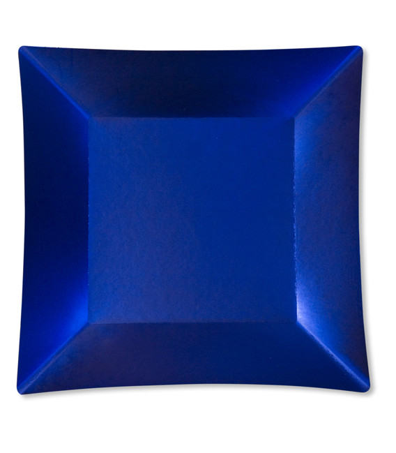 Piatti Piani di Carta Quadrati Piccoli Blu Satinato Wasabi 19 x 19 cm