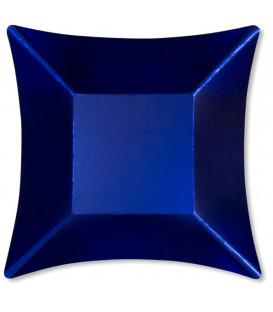 Piatti Piani di Carta Quadrati Piccoli Blu Satinato Wasabi 19,8 x 19.8 cm